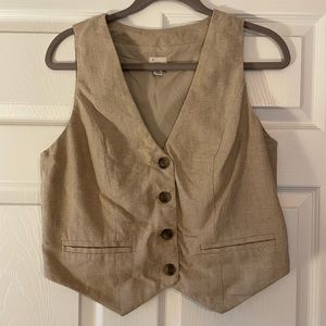 a new day Linen vest size small